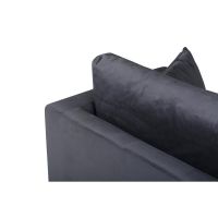 Svea Ruma fauteuil - velvet - donkergrijs