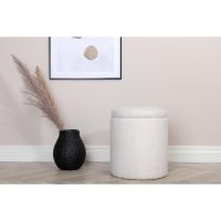 Svea Zara poef - teddy - wit