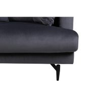 Svea Ruma fauteuil - velvet - donkergrijs