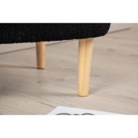 Svea Kai poef - teddy - zwart