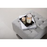 Svea Sol hocker - boucle - lichtgrijs