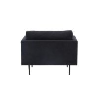 Svea Kora fauteuil - linnen - zwart