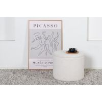 Svea Blaze poef - teddy - wit