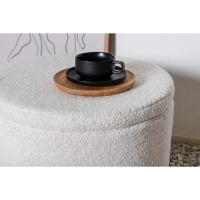 Svea Blaze poef - teddy - wit