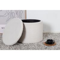 Svea Blaze poef - teddy - wit