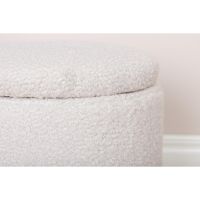 Svea Zara poef - teddy - wit