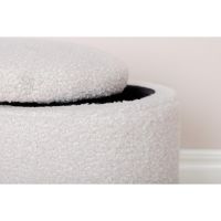 Svea Zara poef - teddy - wit