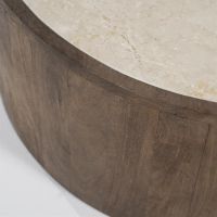 Eleonora Salontafels Hazel - mangohout & marmer - set van 2