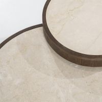 Eleonora Salontafels Hazel - mangohout & marmer - set van 2