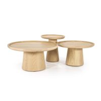 Eleonora Ronde salontafel Leia - eikenhout - ø80 cm