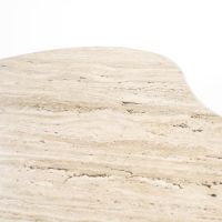 Eleonora Organische salontafel Mari - 83x72x34 cm - Mango hout & travertin