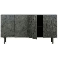 Woood Dressoir Counter Hout Zwart