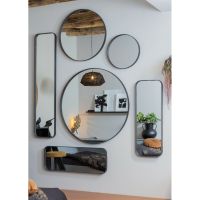 Woood Doutzen spiegel metaal 170x40 cm zwart