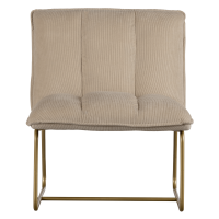 Fie fauteuil ribstof zand van het woonmerk WOOOD