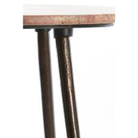 Light & Living Zeca bijzettafel set van 2 - rood travertin/bruin