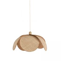 Light & Living Lavrio hanglamp Ø60,5x30,5 cm - webbing naturel+hout