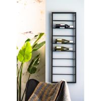 Light & Living Macaben wijnrek 8 flessen 42x6x120 cm - zwart