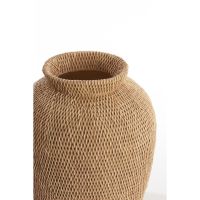 Light & Living Vedella vaas deco Ø26x28 cm - licht bruin