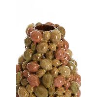 Light & Living Citrus vaas deco Ø23x27 cm - keramiek bruin/oranje/groen