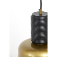 Light & Living Chania hanglamp Ø20x33 cm - mat zwart-antiek brons