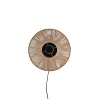 Light & Living Lyra wandlamp Ø31x31 cm - naturel+mat zwart