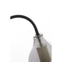 Light & Living Lukaro tafellamp 35x20x51,5 cm - glas smoke+mat zwart