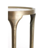 Light & Living Lapaz bijzettafel set van 2 Ø49,5x36+Ø85x45 cm - antiek brons/taupe