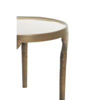 Light & Living Lapaz bijzettafel set van 2 Ø49,5x36+Ø85x45 cm - antiek brons/taupe