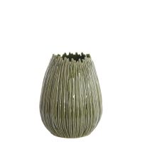 Light & Living Kopra vaas deco Ø35,5x45 cm - keramiek donkergroen