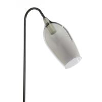 Light & Living Lukaro vloerlamp 67x30,5x160 cm - glas smoke/mat zwart