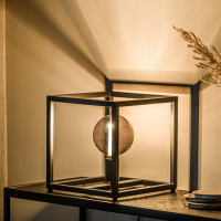 Jadah tafellamp zwart staal 22 cm van het woonmerk Vurna