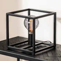 Jadah tafellamp zwart staal 22 cm van het woonmerk Vurna