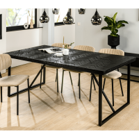 Jolan eettafel teakhout zwart van het woonmerk Vurna