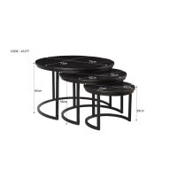 Livingfurn Kala Jerrel bijzettafel - set van 3