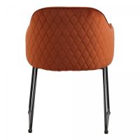 Livingfurn Benthe armstoel velvet oranje