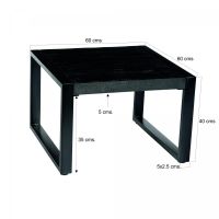 Livingfurn Norris salontafel 60 cm - zwart