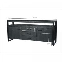 Livingfurn Norris dressoir 180 cm - zwart