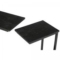 Livingfurn Jordy Norris salontafel set van 2 - 42x28x65cm / 34x27x55cm - zwart
