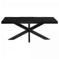 Livingfurn Norris eettafel 180 cm - zwart