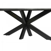Livingfurn Norris eettafel 180 cm - zwart