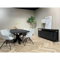 Livingfurn Norris dressoir 210 cm - zwart