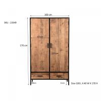 Livingfurn Sturdy wandkast 100x170 cm