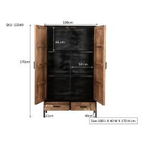 Livingfurn Sturdy wandkast 100x170 cm