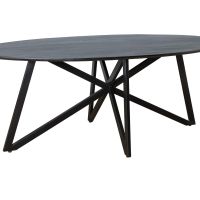 Livingfurn Eettafel Oslo Ovaal Zwart 200 cm - Web Poot