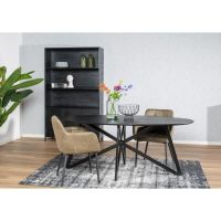 Livingfurn Eettafel Oslo Ovaal Zwart 200 cm - Web Poot