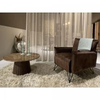 Livingfurn Emperador ronde salontafel - Ø80 cm - marmer - bruin