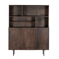 Livingfurn Elan wandkast - 135 cm - mangohout - bruin
