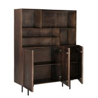 Livingfurn Elan wandkast - 135 cm - mangohout - bruin
