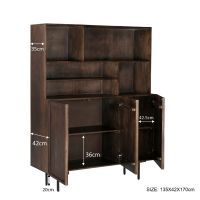 Livingfurn Elan wandkast - 135 cm - mangohout - bruin