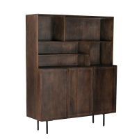 Livingfurn Elan wandkast - 135 cm - mangohout - bruin